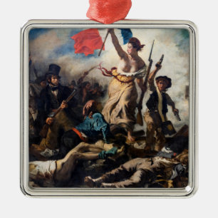 Eugene Delacroix - Liberty Leading The People Metal Ornament
