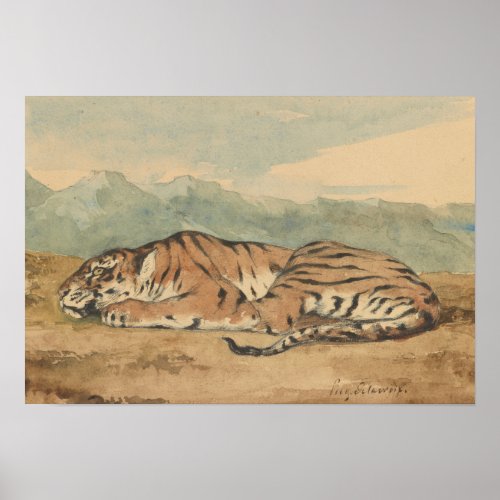 Eugene Delacroix _ Royal Tiger Poster