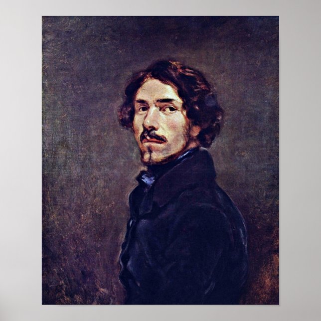 Eugene Delacroix - self-portrait Poster (Front)