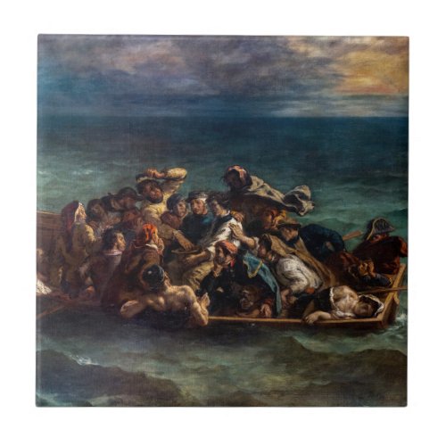 Eugene Delacroix _ The Shipwreck of Don Juan Ceramic Tile
