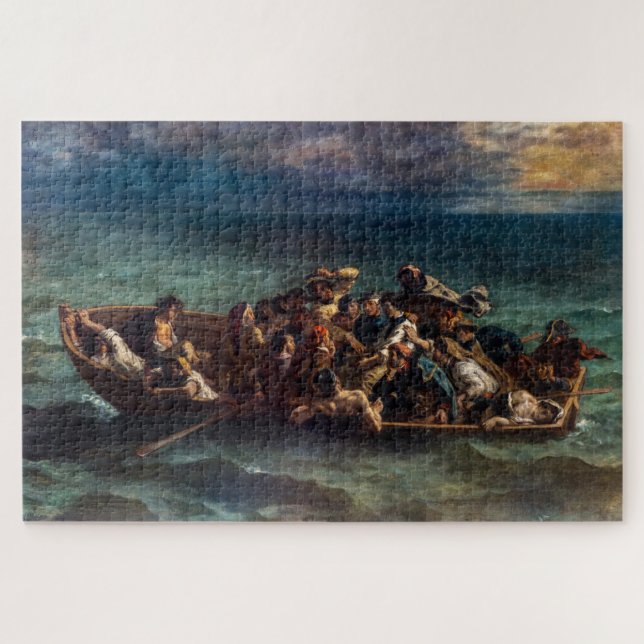 Eugene Delacroix - The Shipwreck of Don Juan Jigsaw Puzzle (Horizontal)