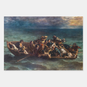 Eugene Delacroix - The Shipwreck of Don Juan Wrapping Paper Sheets
