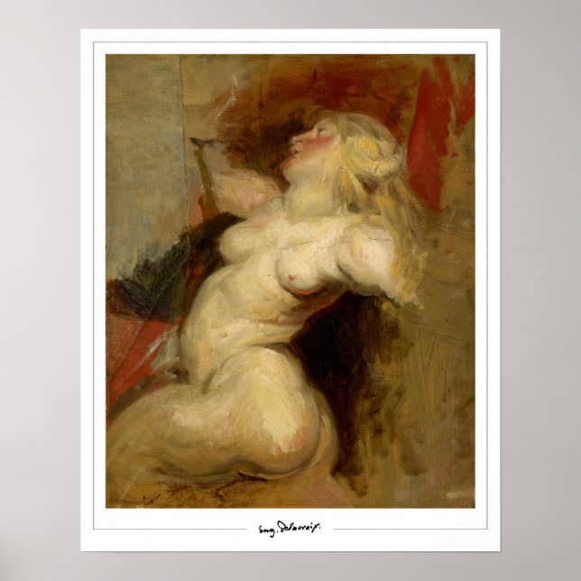 Eugène Delacroix Zedign Art Poster #118 (Front)