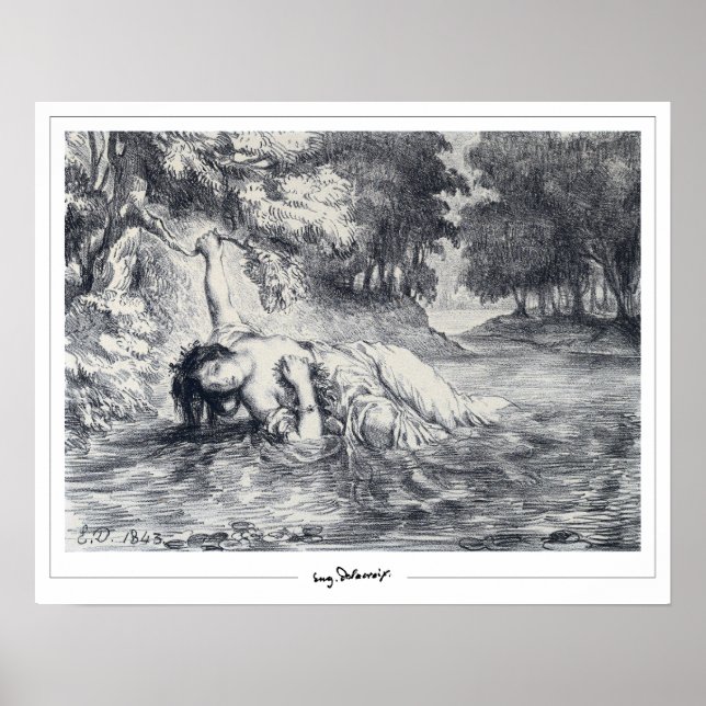 Eugène Delacroix Zedign Art Poster #245 (Front)