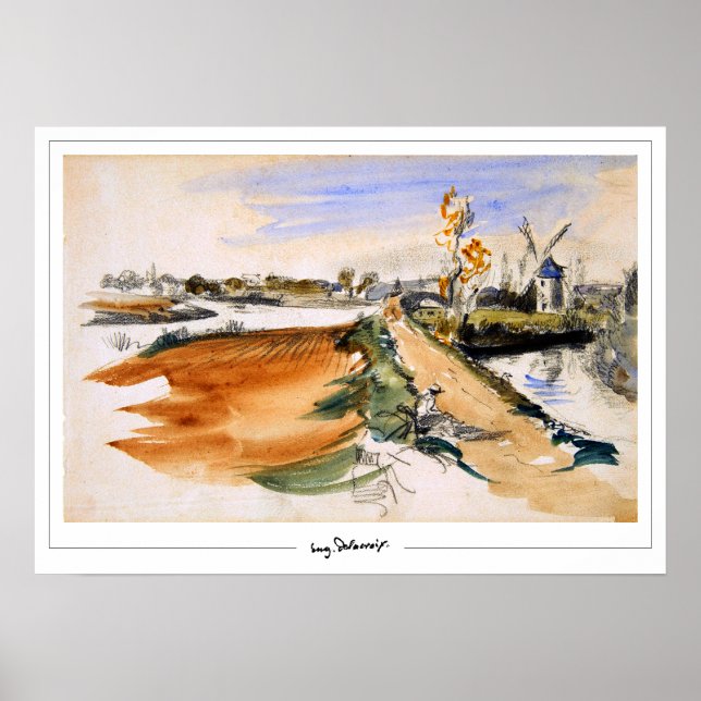 Eugène Delacroix Zedign Art Poster #297 (Front)