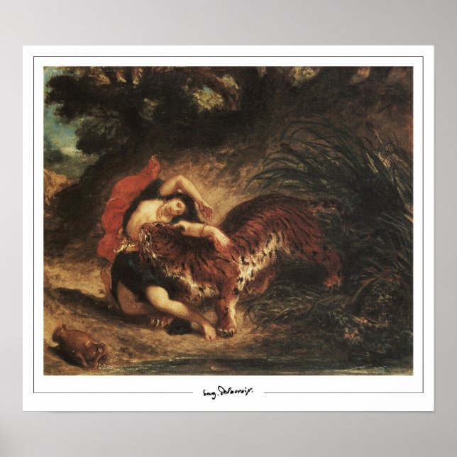 Eugène Delacroix Zedign Art Poster #310 (Front)