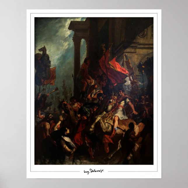 Eugène Delacroix Zedign Art Poster #560 (Front)