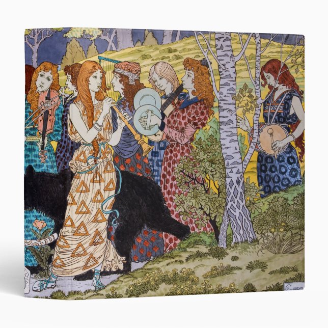 Eugene Grasset - Harmony Decorative Panel 3 Ring Binder (Front/Spine)