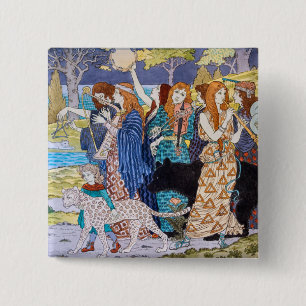 Eugene Grasset - Harmony Decorative Panel Button