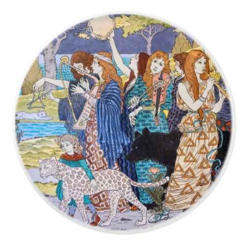 Eugene Grasset _ Harmony Decorative Panel Ceramic Knob