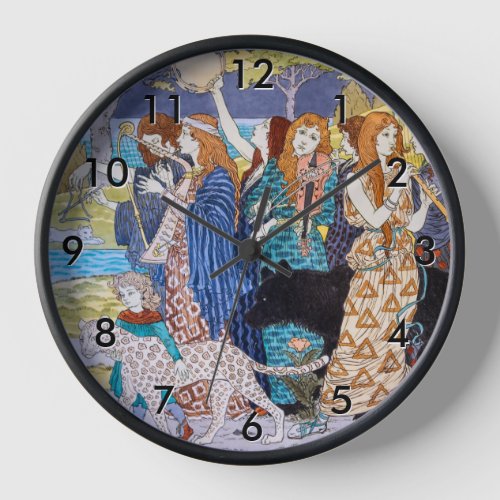 Eugene Grasset _ Harmony Decorative Panel Clock