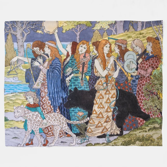 Eugene Grasset - Harmony Decorative Panel Fleece Blanket (Front (Horizontal))