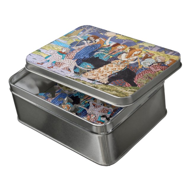 Eugene Grasset - Harmony Decorative Panel Jigsaw Puzzle (Lid Open)