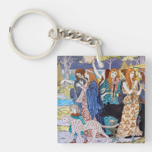 Eugene Grasset _ Harmony Decorative Panel Keychain