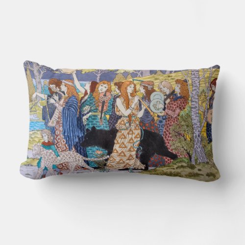 Eugene Grasset _ Harmony Decorative Panel Lumbar Pillow