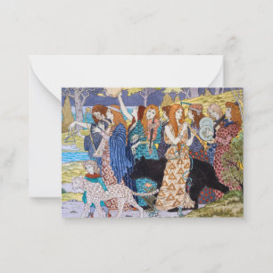 Eugene Grasset - Harmony Decorative Panel Note Card