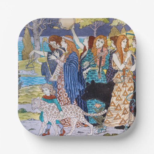 Eugene Grasset _ Harmony Decorative Panel Paper Plates