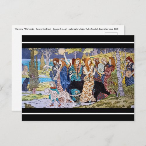 Eugene Grasset _ Harmony Decorative Panel Postcard