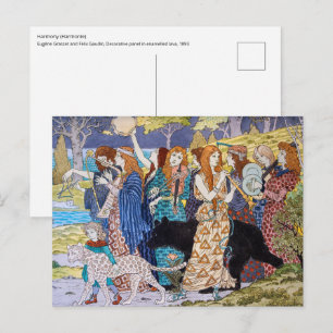 Eugene Grasset - Harmony Decorative Panel Postcard
