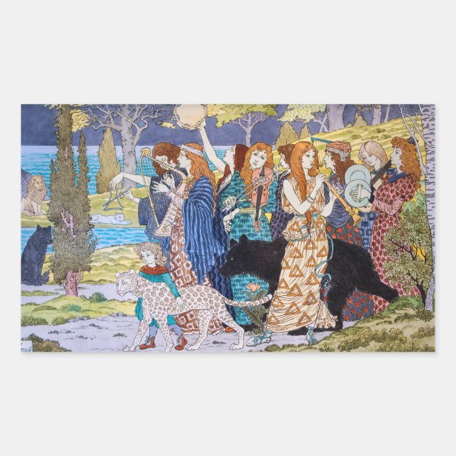 Eugene Grasset - Harmony Decorative Panel Rectangular Sticker (Front)