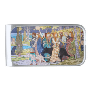 Eugene Grasset - Harmony Decorative Panel Silver Finish Money Clip