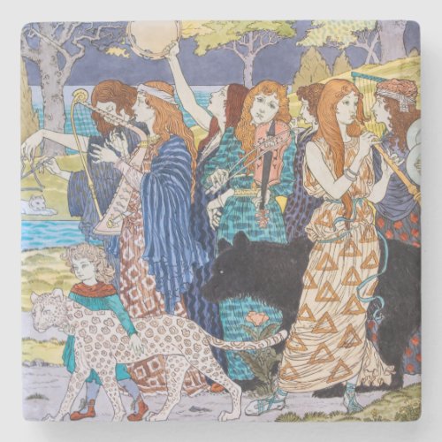 Eugene Grasset _ Harmony Decorative Panel Stone Coaster