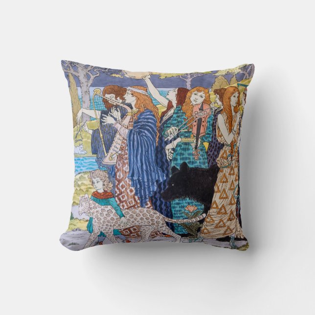 Eugene Grasset - Harmony Decorative Panel Throw Pillow (Front)
