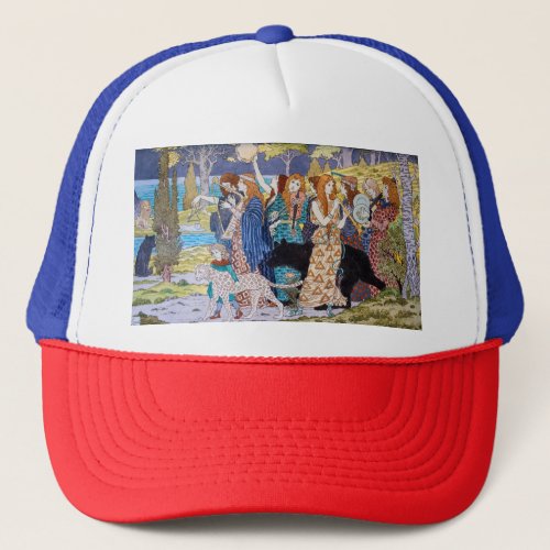 Eugene Grasset _ Harmony Decorative Panel Trucker Hat