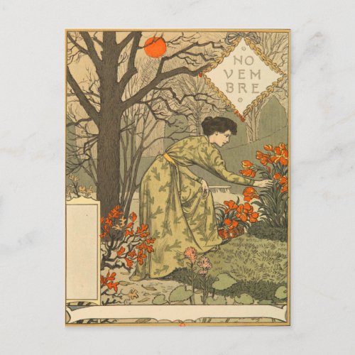 Eugene Grasset November Postcard