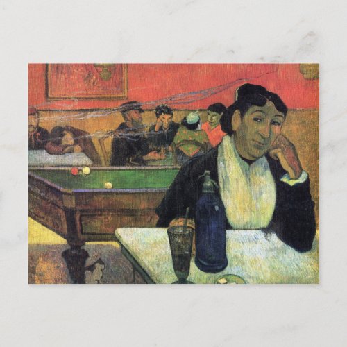 Eugne Henri Paul Gauguin _ Madame Ginoux in Cafe Postcard