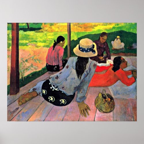Eugene Henri Paul Gauguin _ The Siesta Poster