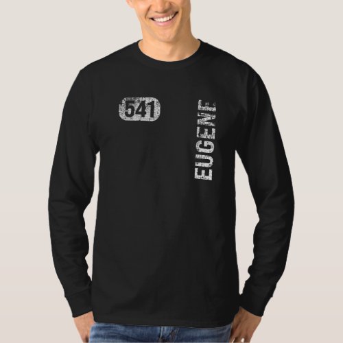 Eugene Oregon 541 Area Code Vintage Retro T_Shirt