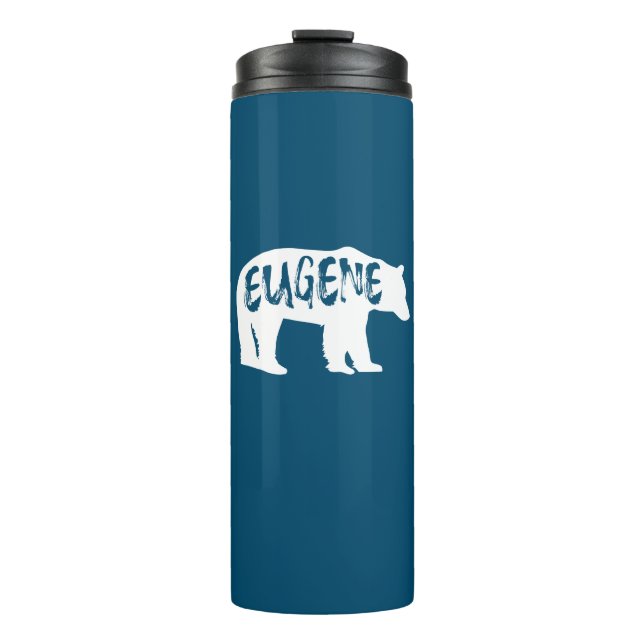 Eugene Oregon Bear Thermal Tumbler (Front)