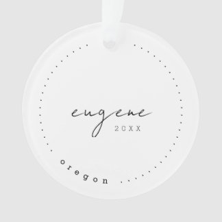 Eugene, Oregon OR Travel United States Simple  Ornament