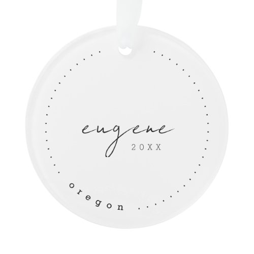 Eugene, Oregon OR Travel United States Simple  Ornament