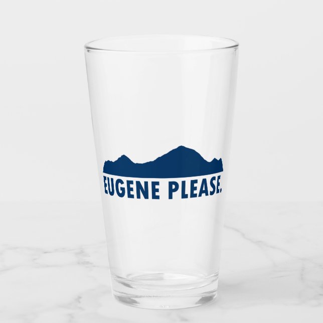 Eugene Oregon Please Glass (Front)
