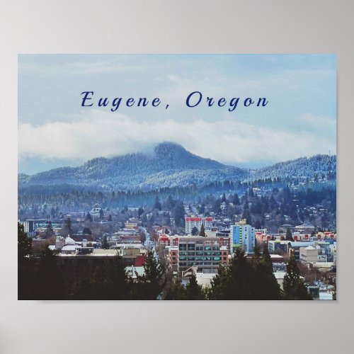 Eugene Oregon Poster Art Print