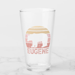 Eugene Oregon Retro Bear Glass