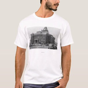 Eugene, Oregon Scene with City Hall Photograph T-Shirt