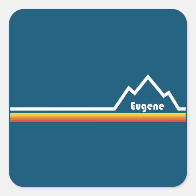 Eugene Oregon Square Sticker (Front)