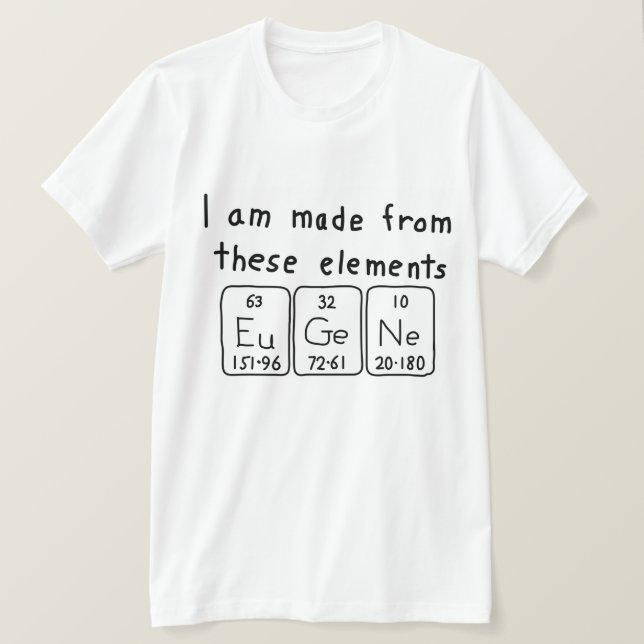 Eugene periodic table name shirt (Design Front)