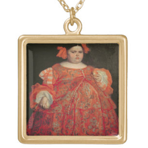 Eugenia Martinez Vallejo, called La Monstrua (oil Gold Plated Necklace