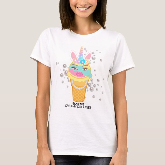 Eugenie Unicorn Creamy Dreamies  T-Shirt (Front)
