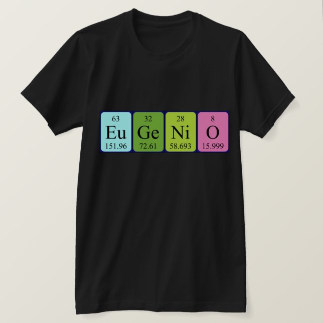 Eugenio periodic table name shirt (Design Front)