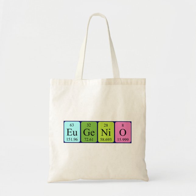 Eugenio periodic table name tote bag (Front)