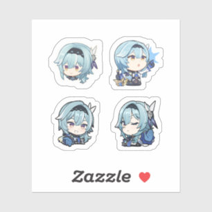 Eula Genshin Impact 4 Pack Sticker Sheet Extra Pac