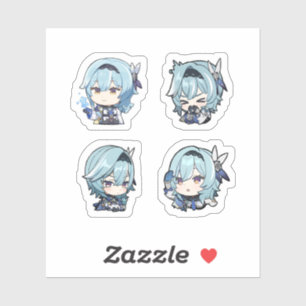 Eula Genshin Impact 4 Pack Sticker Sheet Extra Pac