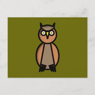 eule owl postcard