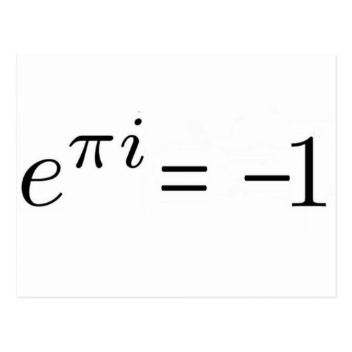 Euler formula! postcard | Zazzle