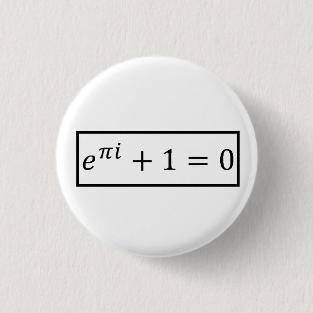 Euler Formulates Pinback Button (Front)